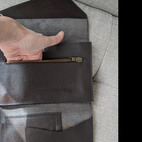 Folding, Leather, Envelope Wristlet - Picture 6 of 9